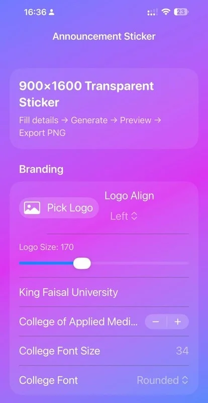 Announcement Sticker App hero image
