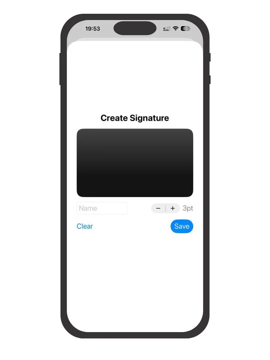 Create your Signature on the selected area